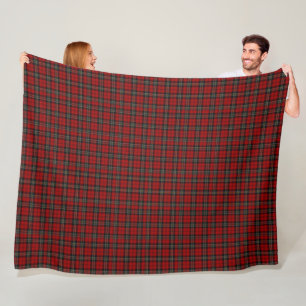 Blanket - Red Tartan Macpherson Clan (L) Fleece Deken