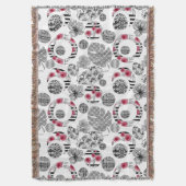 Blanket, rood en zwart, kantelen, patchwork deken (Voorkant Verticaal)