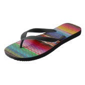 Blanket Stripes Ethnic Mexican Fabric Pattern Teenslippers (Schuin)