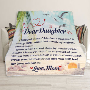 Blanket voor Dochterbak, beste dochter Fleece Deken