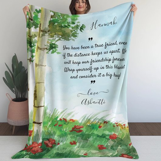 Blanket voor een vriend op lange afstand | COVID-b Fleece Deken