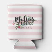 Blanzende Roos Floral Wedding Moeder van de Bride Blikjeskoeler (Achterkant)