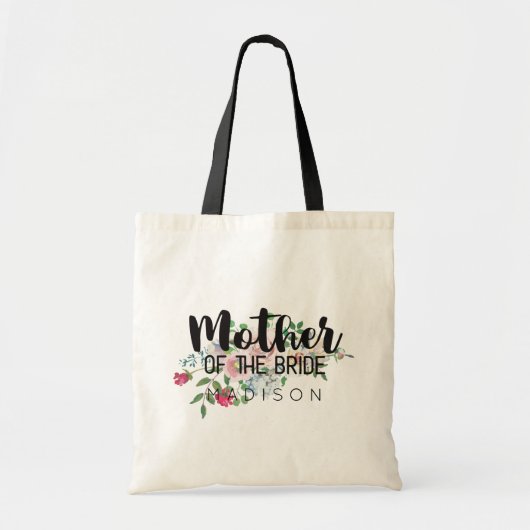 Blanzende Roos Floral Wedding Moeder van de Bride Tote Bag (Voorkant)