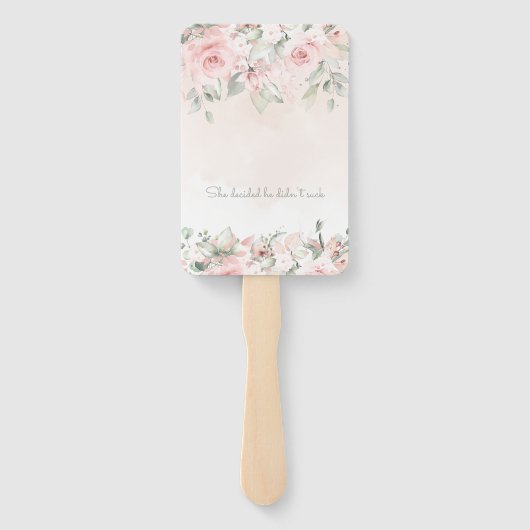 Blanzende Rozen bruiloft Handwaaier (Achterkant)