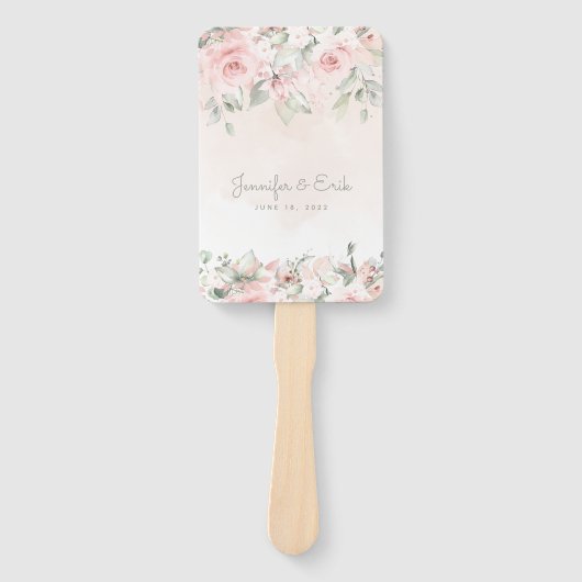 Blanzende Rozen bruiloft Handwaaier (Voorkant)