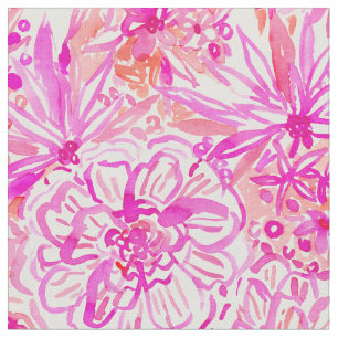 BLAOM CLAP Roze tropische Florence Waterverf Stof