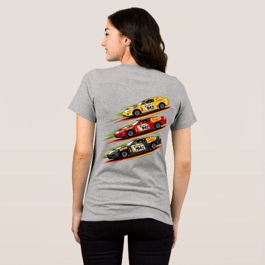 Blap Blap Blap Tri-Blend Shirt (Achterkant volledig)