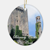 Blarney Castle, Ierland. Iers kerstsier. Keramisch Ornament (Links)