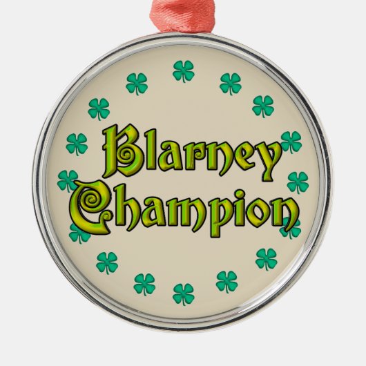 Blarney Champion medal Metal Ornament (Voorkant)