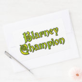 Blarney Champion rectangle blanc autocollants (Enveloppe)