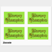 Blarney Champion vert rectangle stickers (Feuille)