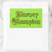 Blarney Champion vert rectangle stickers (Sac)