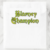 Blarney Champion witte rechthoek stickers (Tas)