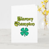 Blarney Champion witte wenskaart Kaart (Gele Bloem)