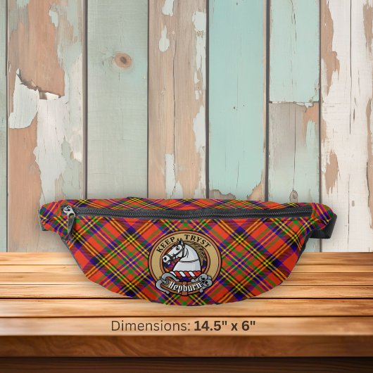 Blason de Clan Hepburn sur tartan
