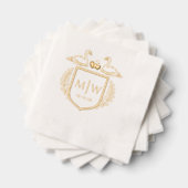 Blason de cœurs de cygnes 2 Monogramme de mariage (Insitu (empilé))
