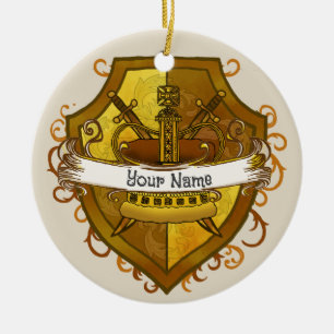 Blason de Famille Couronne Nom de Famille Ornement