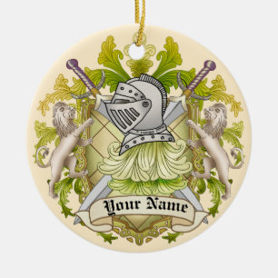 Blason de famille Green Knight ornement de nom de 