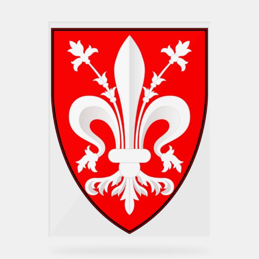Blason de Florence Lys rouge florentin (Recto)