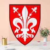 Blason de Florence Lys rouge florentin (Mariage)
