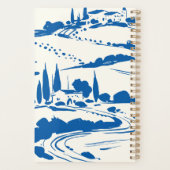 Blason de mariage monogramme fantaisiste bleu fran (Dos)