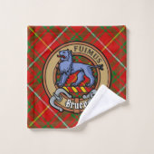 Blason du Clan Bruce sur tartan (Gant de toilette)