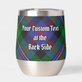 Blason du clan Malcolm sur tartan (Arrière)