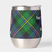 Blason du clan Malcolm sur tartan (Gauche)