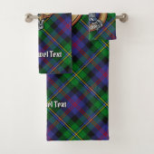 Blason du clan Malcolm sur tartan (En situation)