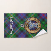 Blason du clan Malcolm sur tartan (Serviette à main)