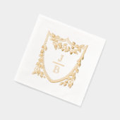 Blason Floral 2 Initiales Monogramme de Mariage #2 (Gauche)