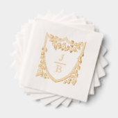 Blason Floral 2 Initiales Monogramme de Mariage #2 (Insitu (empilé))