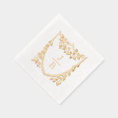 Blason Floral 2 Initiales Monogramme de Mariage #2 (Droite)