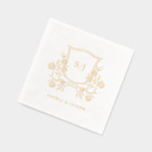 Blason Floral Élégant et Monogramme (Gauche)