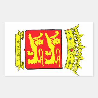 BLASON NORMANDIE RECHTHOEKIGE STICKER