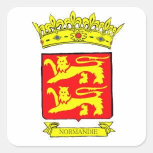 BLASON NORMANDIE VIERKANTE STICKER