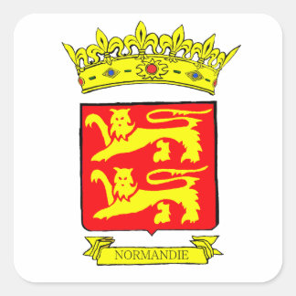 BLASON NORMANDIE VIERKANTE STICKER