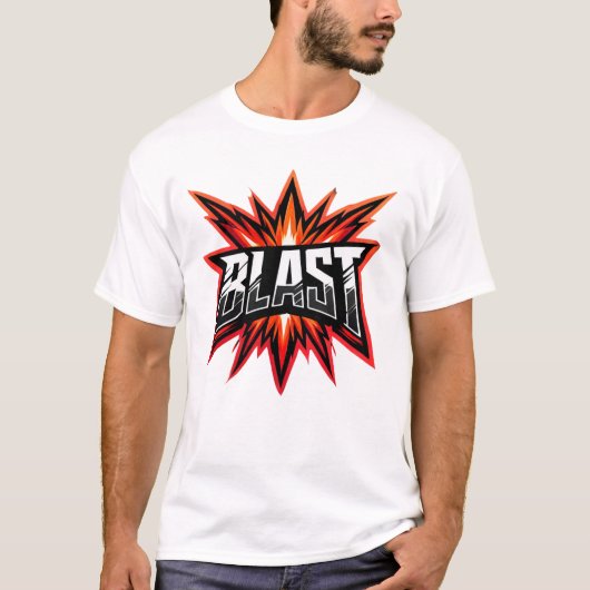 BLAST – Fiery Logo voor Bold Vibes T-shirt (Voorkant)