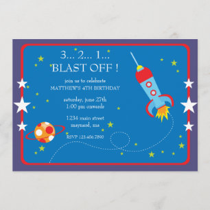 Blast of Birthday Invitation Kaart