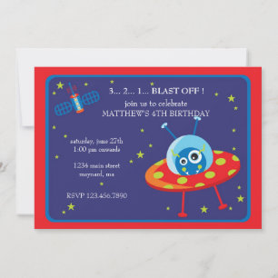 Blast of Birthday Invitation Kaart