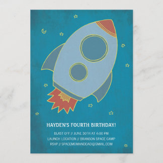 Blast Off Anniversaire ! Invitation d'anniversaire