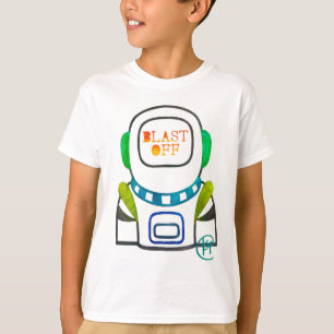 Blast Off Astronaut Boys T T-shirt
