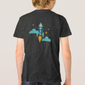 Blast Off Graduated Kindergarten 2022 Rocket Ship Tri-Blend Shirt (Achterkant)