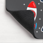 Blast Off I'm 7 Years Old 7th Birthday Spaceship A Muismat (Hoek)