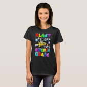 Blast Off Into Seventh Grade Astronaut Gamer Space T-shirt (Voorkant volledig)
