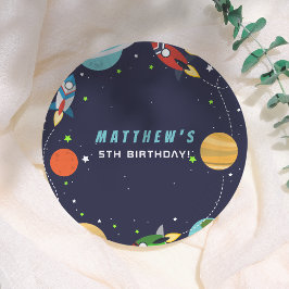 Blast Off! Outer Space Birthday Party Papieren Bordje