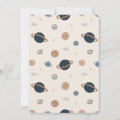 Blast off Rocket Ship 1e Verjaardag Kaart (Achterkant)