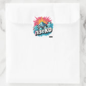 Blast rétro Niseko - Ensemble de stickers ski Cool (Sac)