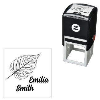 Blatt Umrisse Zelfinktende Stempel