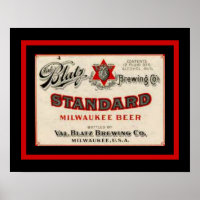 Blatz Bière 16 x 20 Poster Annonce Vintage